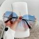YCNYCHCHY 2022 New Hot Sale Diamond Inlaid Women s Sunglasses Tide Anti Ultraviolet Sunglasses Big Face Sunscreen Summer