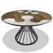 Arditi Collection Hermione Pedestal Dining Table Metal in Brown/Gray | 29.5 H x 35.8 W x 35.8 D in | Wayfair Model : ARD-179 Seater 4