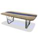 Arditi Collection Ombrone Walnut Sled Dining Table Wood/Metal in Blue/Brown/Gray | 29.5 H x 108.3 W x 48 D in | Wayfair