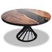Arditi Collection Panaro Pedestal Dining Table Wood/Metal in Black/Brown/Gray | 29.5 H x 83.9 W x 83.9 D in | Wayfair Model : ARD-027 Seater 10