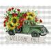 Rosalind Wheeler Welcome Fall Truck by Cindy Jacobs - Wrapped Canvas Print Canvas in White | 36 H x 48 W x 1.25 D in | Wayfair