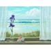 Rosecliff Heights Irises on Windowsill by Georgia Janisse - Wrapped Canvas Print Canvas in Blue | 18 H x 24 W x 1.25 D in | Wayfair