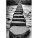 Millwood Pines Stepping Stones by Yorketeer - Wrapped Canvas Photograph Canvas in Black/White | 30 H x 20 W x 1.25 D in | Wayfair