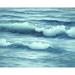 Rosecliff Heights Waves by Georgia Janisse - Wrapped Canvas Print Metal in Blue/White | 24 H x 32 W x 1.25 D in | Wayfair