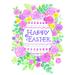 The Holiday Aisle® Happy Easter Floral by Deb Strain - Wrapped Canvas Print Canvas in White | 48 H x 36 W x 1.25 D in | Wayfair