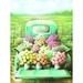 Wildon Home® Green Truck Bed Flowers - Wrapped Canvas Print Metal | 32 H x 24 W x 1.25 D in | Wayfair 976D94F1D8684DBEAC22AFA0CE15B41D