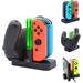 Controller Charger Compatible with Nintendo Switch Charging Dock Stand Station Compatible with Switch Joy-con and Pro Controller with Charging Indicator and Type C Charging Cable