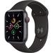 Restored Apple Watch Series SE GPS+LTE w/ 44MM Space Gray Aluminum Case Black Sport Band (Refurbished)