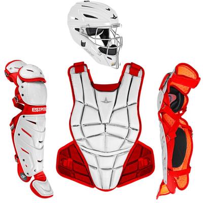 All-Star Afx Fastpitch Complete Catcher's Gear Set White/Scarlet
