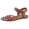 Riemchensandale MUSTANG SHOES, Damen, Gr. 36, braun (cognac), Lederimitat, unifarben, klassisch, Schuhe, Sommerschuh, Sandalette, Klettschuh, mit Klettverschluss-Riemchen