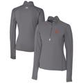 Women's Cutter & Buck Gray San Francisco Giants DryTec Traverse Stretch Quarter-Zip Pullover Top