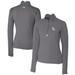 Women's Cutter & Buck Gray Tampa Bay Rays DryTec Traverse Stretch Quarter-Zip Pullover Top