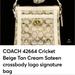 Coach Bags | Coach Cossbody Cricket Tan Cream Signature Turnlock Over Shoulder 42664 Rare | Color: Cream/Tan | Size: Os