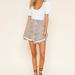 Free People Skirts | Free People Bailey Denim Mini Skirt Leopard Print Frayed Hem Jean Skirt | Color: Brown/Tan | Size: S