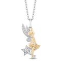 Disney Jewelry | Enchanted Disney Natural Diamond Tinkerbell | Color: Gold/Silver | Size: Os