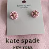 Kate Spade Jewelry | Kate Spade New York Pink Flower Mini Stud Earrings + Dust Bag Nwt | Color: Gold/Pink | Size: 1/4"