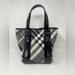 Burberry Accessories | Burberry - Authentic Black Beat Nylon Check Lowry Tote | Color: Black/White | Size: Os