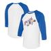 Unisex Tiny Turnip White/Royal Toronto Blue Jays Unicorn 3/4-Sleeve Raglan T-Shirt