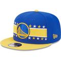 Men's New Era Royal Golden State Warriors Banded Stars 9FIFTY Snapback Hat