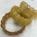 Bracelet de perles en pierre de Jade jaune pour femme bijoux en pierres précieuses naturelles