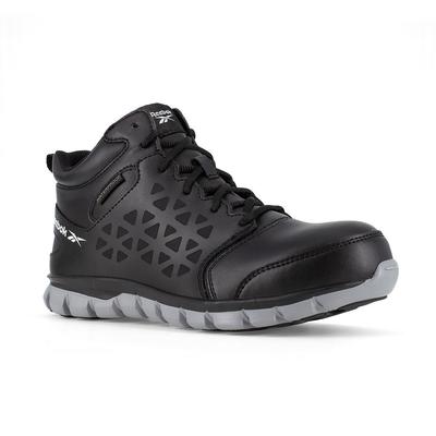 Reebok Work Sublite Cushion Work Waterproof Mid Composite Toe - Womens 6 Black Oxford Medium