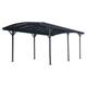 Westmann - aluminium toit rond carport Stockholm gris 576x300 cm