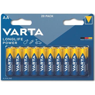 Batterie Alkaline, Mignon, aa, LR06, 1.5V, Longlife Power, 20 Stück - Varta