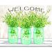 Rosalind Wheeler Welcome Glass Jars - Wrapped Canvas Print Canvas in White | 36 H x 48 W x 1.25 D in | Wayfair 57998242CCA548588952CE04358C08B3