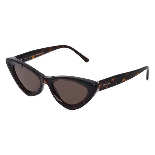 Jimmy Choo ADDY/S Damen-Sonnenbrille Vollrand Butterfly Acetat-Gestell, braun