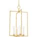 4 Light Large Pendant-24.5 inches Tall and 15 inches Wide-Vintage Gold Leaf Finish Bailey Street Home 735-Bel-4955964