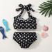 Gubotare Baby Girl Bikini Kids Toddler Polka Dot Swimsuits Swimwear Beach Bathing Suit Bikinis Set Swim Wear Girl 10 Black 2-3 Years