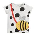 Summer Lovely Knitted Lovely Cute Polka Dot Cartoon Pattern Children T-Shirt Bottoming Shirt Child Leisure Outwear