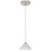 Besa Lighting - Kona-One Light Cord Pendant with Flat Canopy-5.5 Inches Wide by