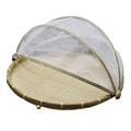 Clearance!Bamboo Serving Food Tent Basket Food Dome Lid Cover Hand-Woven Cover Storage Container Food Cover Mesh Tent Basket