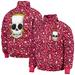 Men's Freeze Max Pink The Simpsons Bart Leopard Print Raglan Full-Zip Puffer Jacket