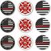 PinMartâ€™s Thin Red Line Bundle Pack of 9 Magnetic Golf Ball Markers - Golf Accessories for Men and Women Firefighters