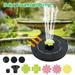 GRNSHTS Solar Fountain With 5 Flower Type Nozzles Update 3W Solar Powered Bird Bath Fountains Free Standing Outdoor Fountain Brushless Water Pump For Pool Pond Garden Patio