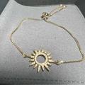 Anthropologie Jewelry | Adjustable 18k Gold Plated Stainless Steel Sun Bracelet | Color: Gold | Size: Os