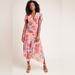 Anthropologie Dresses | Maeve Simone Floral Midi Dress | Color: Orange/Pink | Size: M