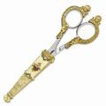 1928 Small Gold-tone Floral Manor House Scissors; for Adults and Teens; for Women and Men