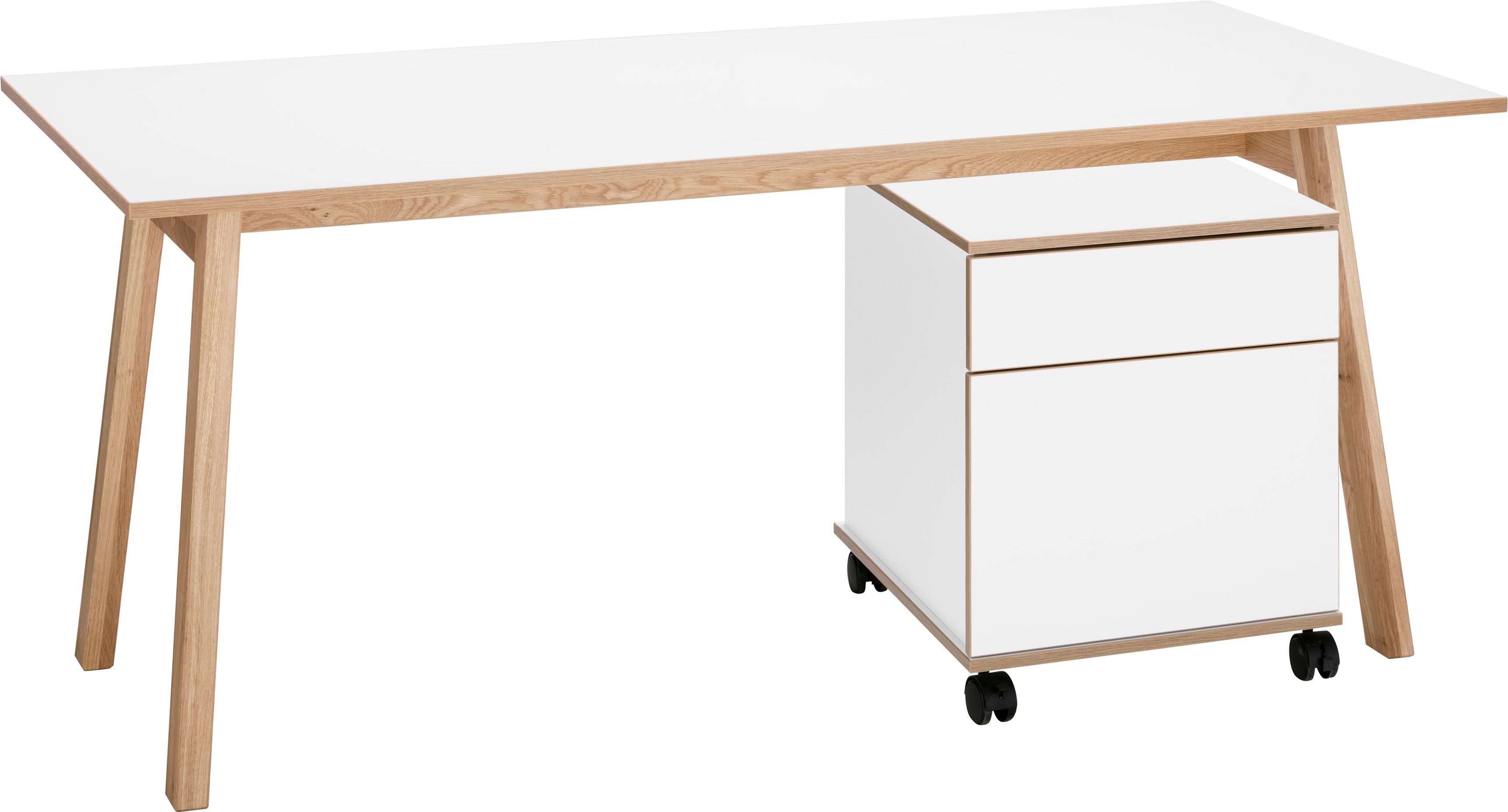 Büromöbel-Set VOGL MÖBELFABRIK "Trelle", weiß, B:160cm H:72cm T:80cm, Arbeitsmöbel-Sets, Büromöbel-Set