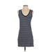 J.Crew Casual Dress - Mini Scoop Neck Sleeveless: Blue Color Block Dresses - Women's Size 2X-Small