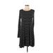 Old Navy Casual Dress - A-Line Scoop Neck Long sleeves: Black Color Block Dresses - Women's Size Medium