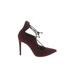 Aldo Heels: Pumps Stilleto Cocktail Party Burgundy Print Shoes - Women's Size 6 1/2 - Closed Toe