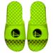 Youth ISlide Neon Green Golden State Warriors Blackout Logo Slide Sandals