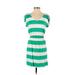 Old Navy Casual Dress: Green Stripes Dresses - Women's Size X-Small