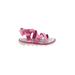 Step & Stride Sandals: Pink Print Shoes - Kids Girl's Size 6