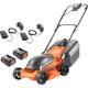 Flymo 36V EasiStore 340R 970538301 36 Volts Cordless Lawnmower, Orange