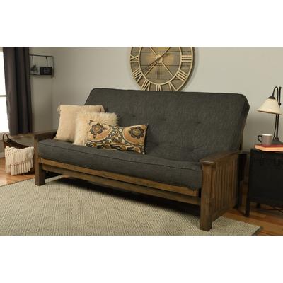 Queen-size Washington Futon with Linen Charcoal Mattress - KFQWARWLCHALF6MD3