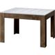 Table extensible 90x120/180 cm Bibi Mix Plateau Frêne Blanc - Piètement Noyer